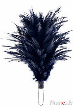 Pennacchio gallo con anello - altezza 20 cm - nero